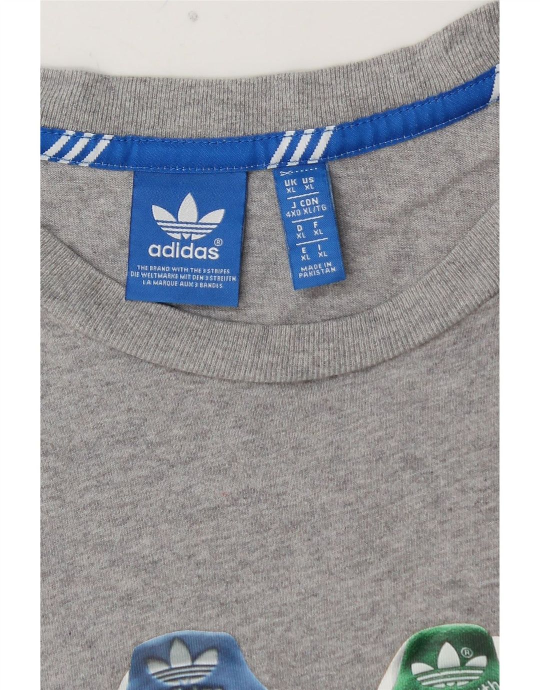 Мужская футболка с рисунком ADIDAS Top XL Серая