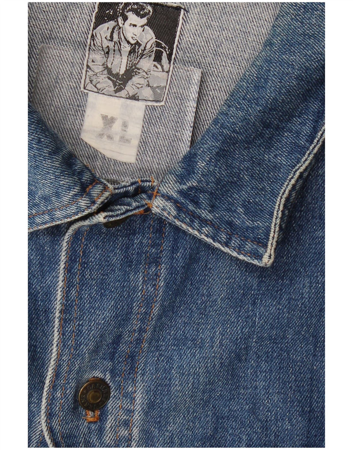 Мужская джинсовая куртка VINTAGE UK 42 XL, синяя, хлопок