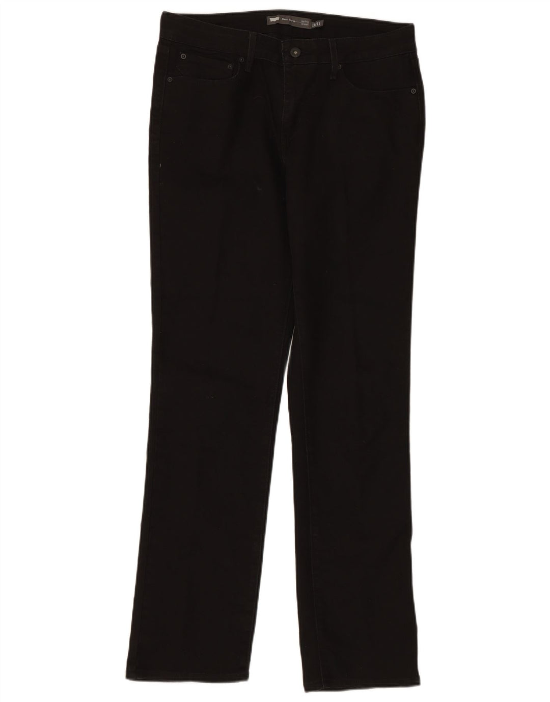 Женские прямые джинсы LEVI'S Demi Curve со средней посадкой США 12, большие W32 L31, черные