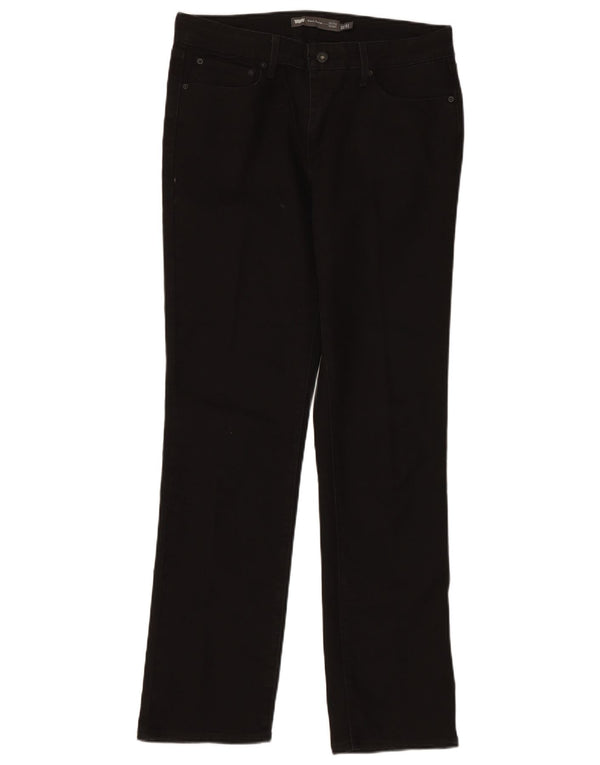 Женские прямые джинсы LEVI'S Demi Curve со средней посадкой США 12, большие W32 L31, черные