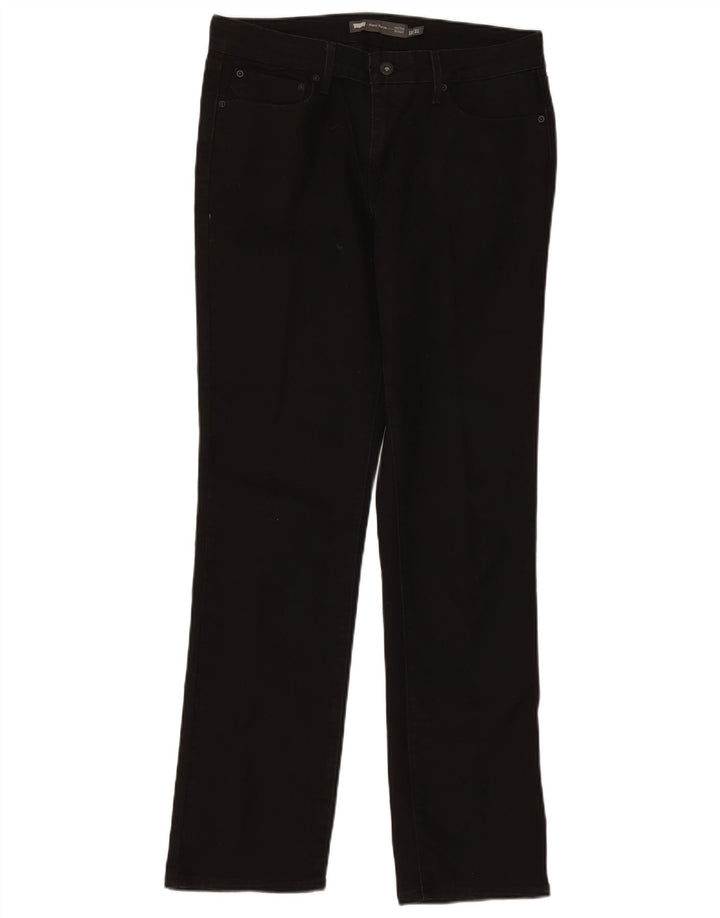 Женские прямые джинсы LEVI'S Demi Curve со средней посадкой США 12, большие W32 L31, черные