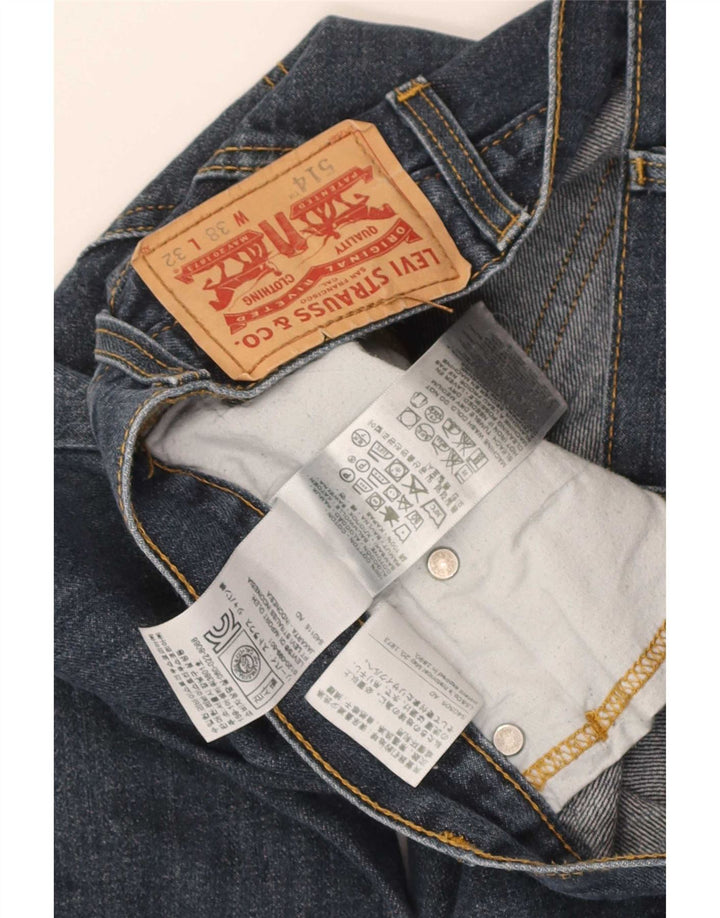Мужские прямые джинсы Levi's 514 W38 L32 синие, хлопок