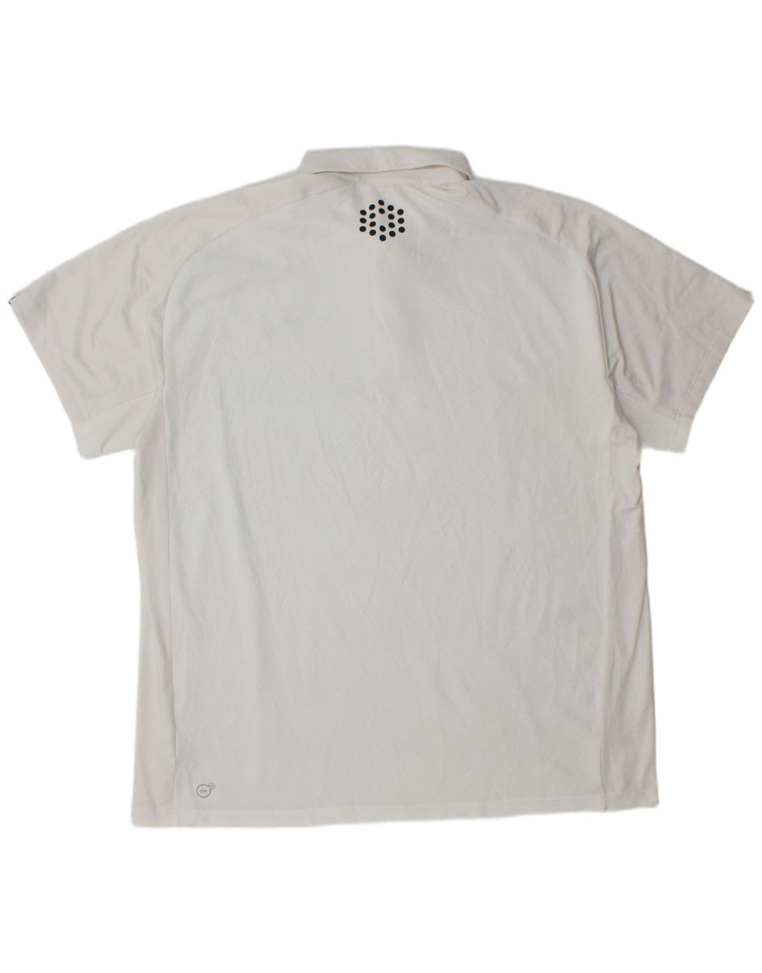 Мужская рубашка-поло PUMA 2XL, белый полиэстер в тонкую полоску