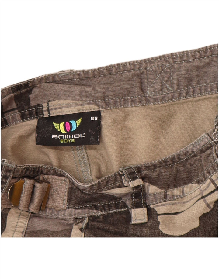 Шорты-карго для мальчиков 7–8 лет ANIMAL W24, серый камуфляжный хлопок
