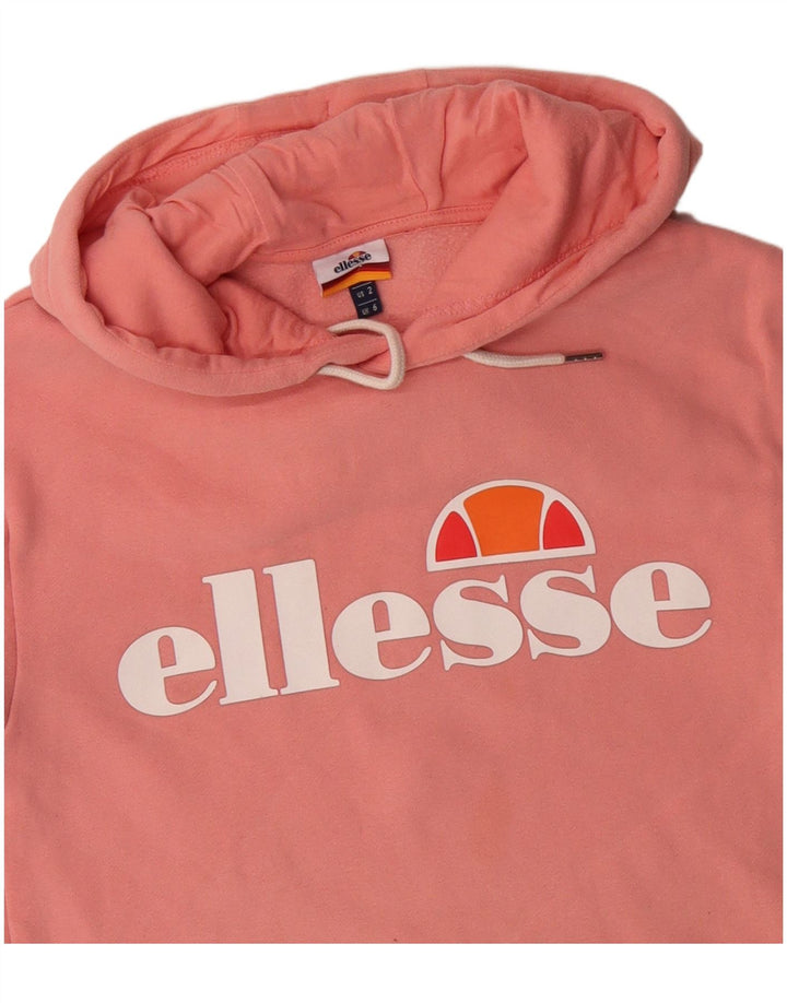ELLESSE Женский джемпер с капюшоном с рисунком UK 6 XS Розовый