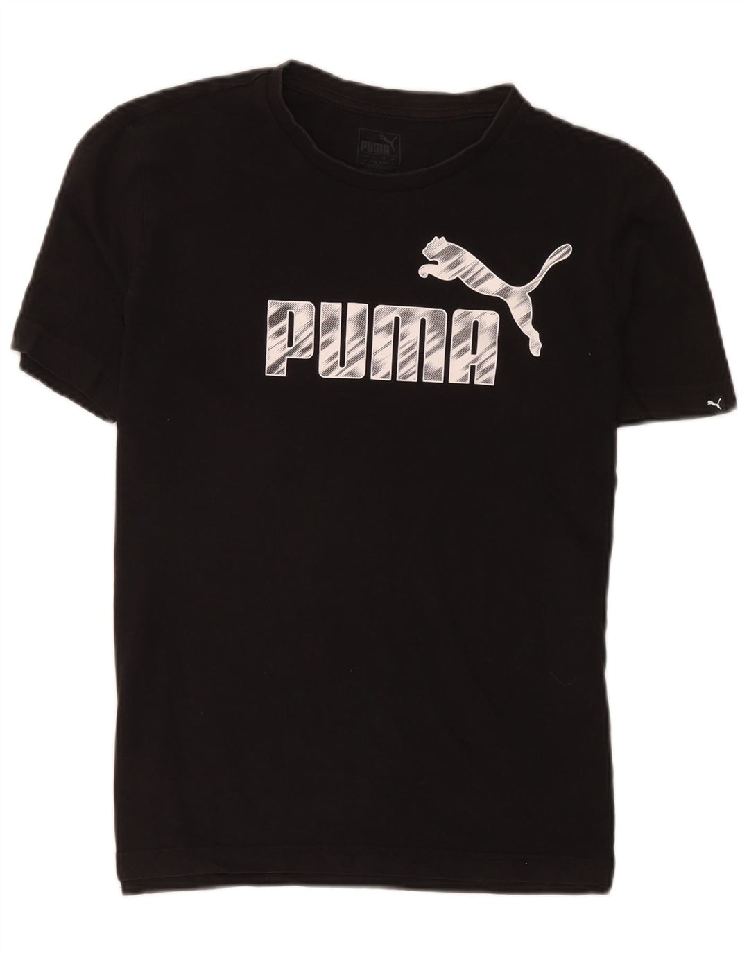 Мужская футболка с рисунком Puma, маленькая, черная