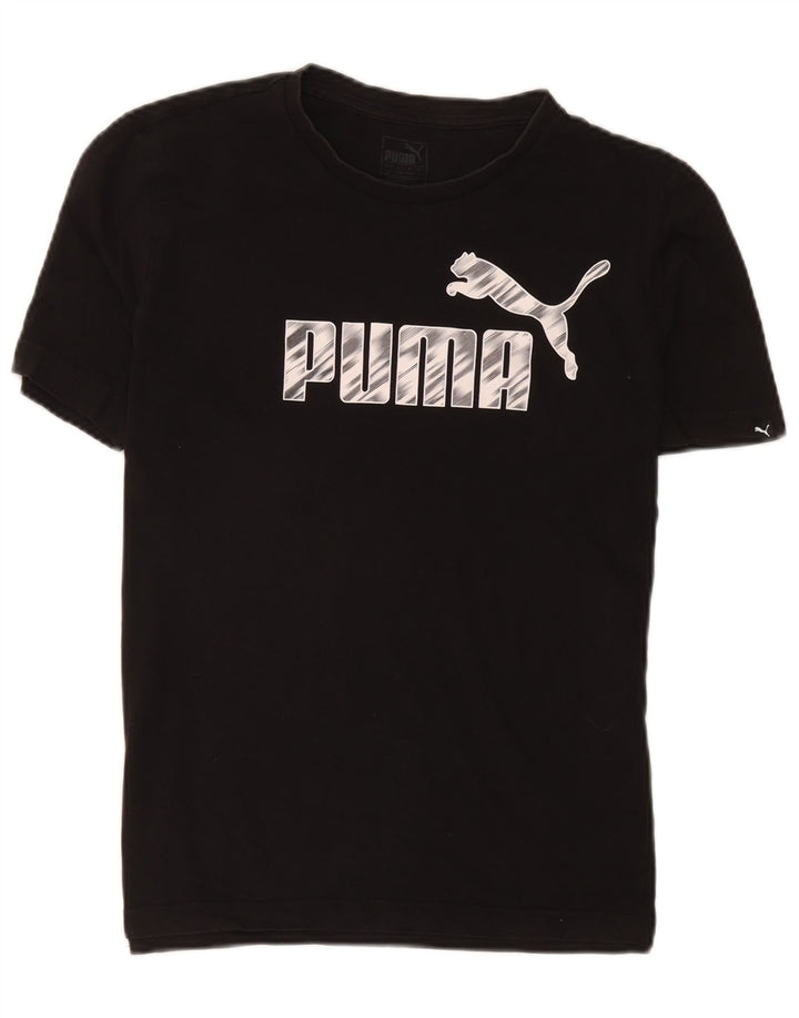 Мужская футболка с рисунком Puma, маленькая, черная