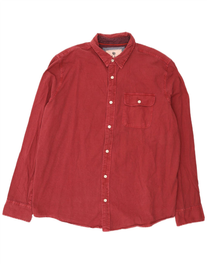 Мужская рубашка Fat Face 2XL бордовый хлопок