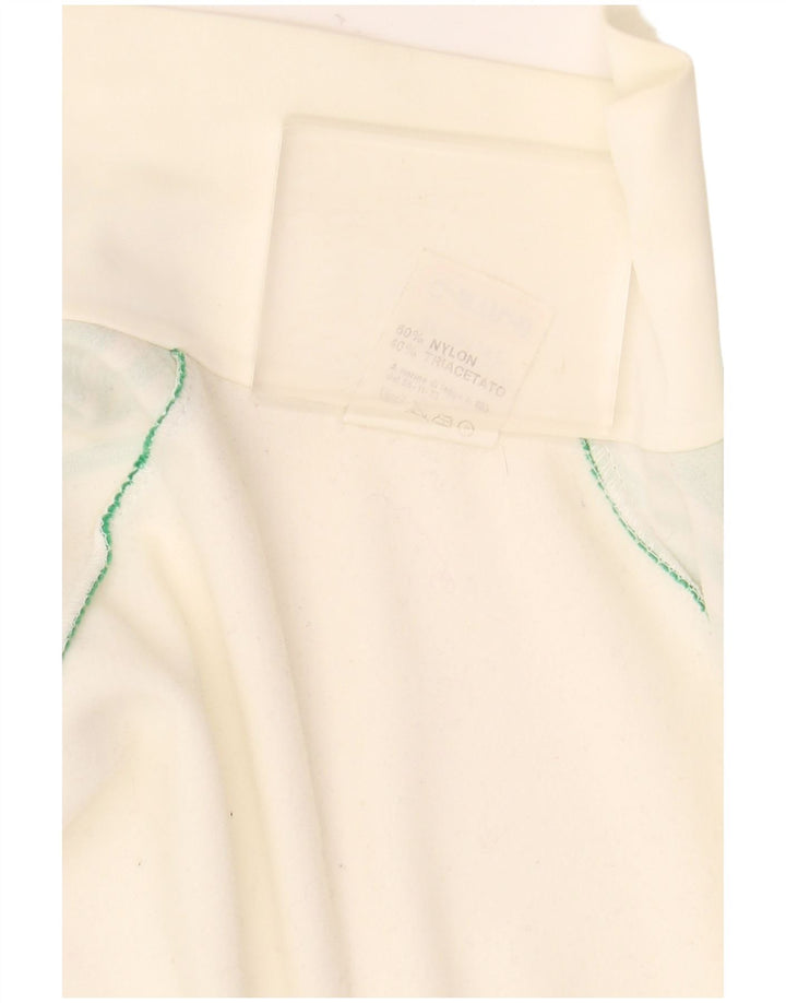 Винтажный мужской спортивный костюм, верхняя куртка 2XL, белый нейлон с цветными блоками