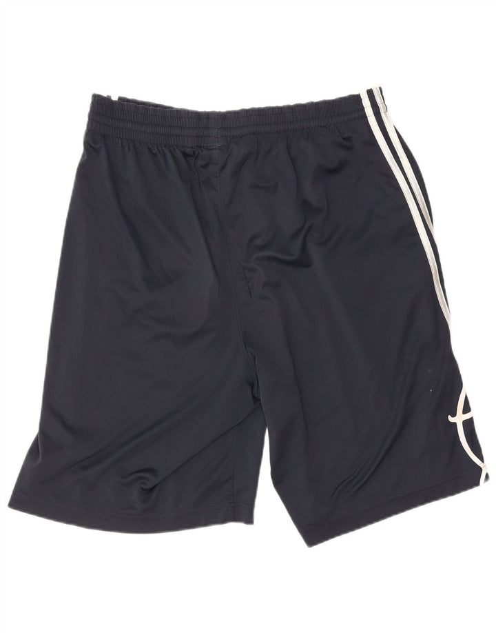 Мужские спортивные шорты Adidas с графическим рисунком, средние, темно-синие