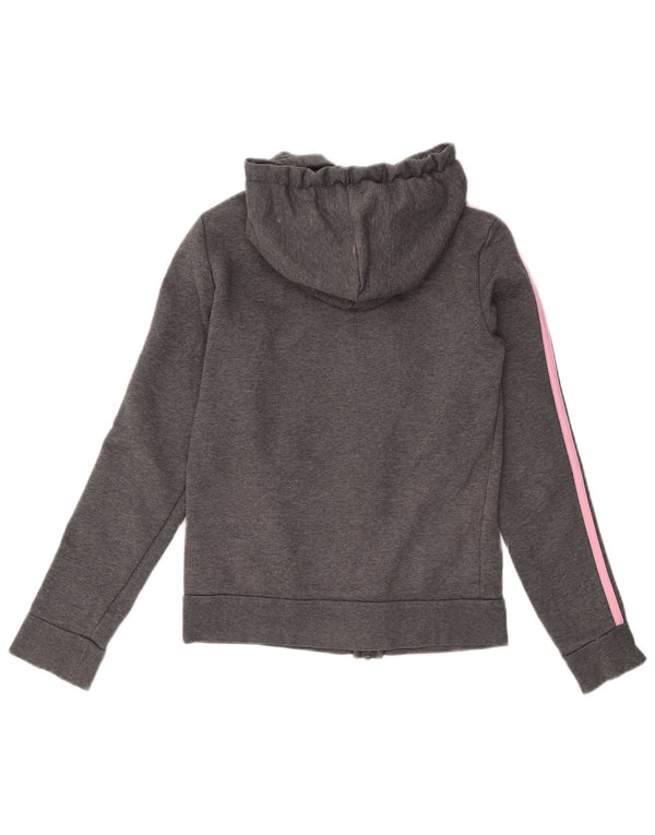 Женский свитер с капюшоном на молнии ADIDAS UK 4/6 XS, серый хлопок