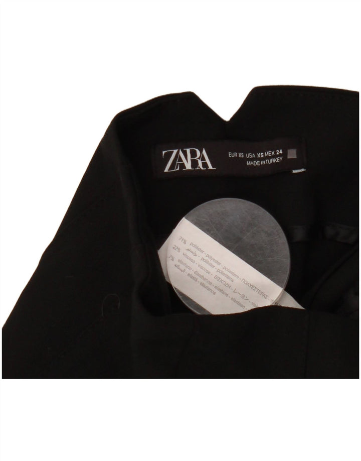 ZARA Женские костюмные брюки с завышенной талией XS W24 L26, черные полиэстер