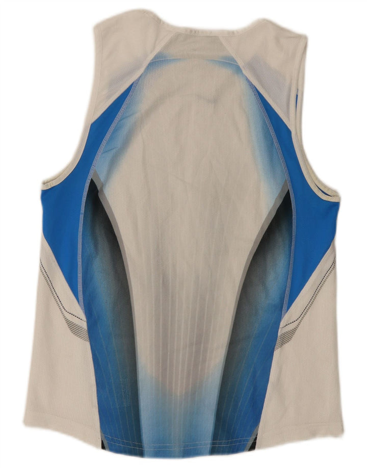 Мужской жилет Nike Dri Fit, маленький белый, полиэстер с цветными блоками