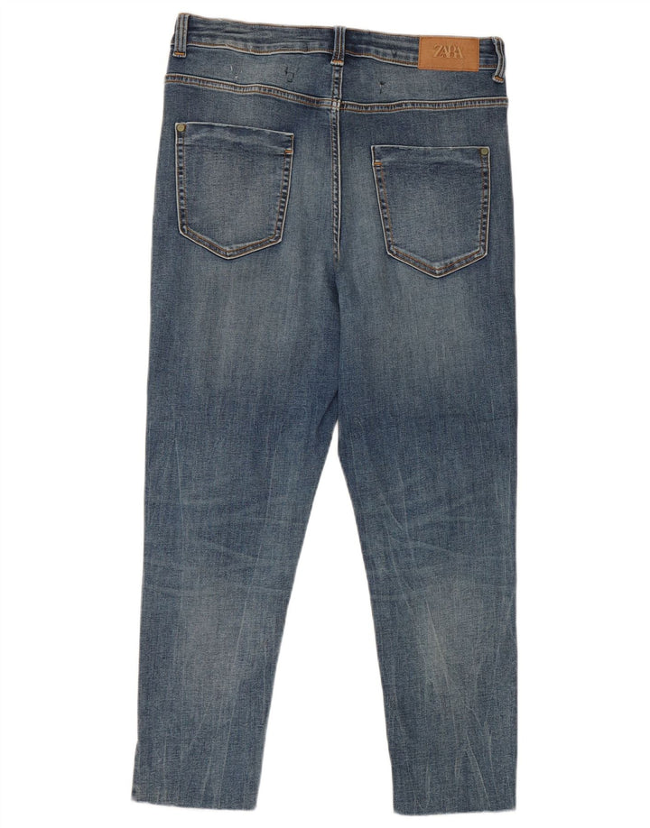 Женские укороченные джинсы Zara EU 40 Medium W30 L24 Синие, хлопок