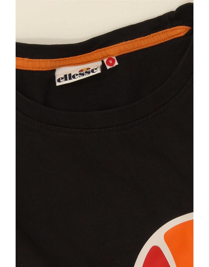 Мужская футболка с рисунком Ellesse, маленькая, черная