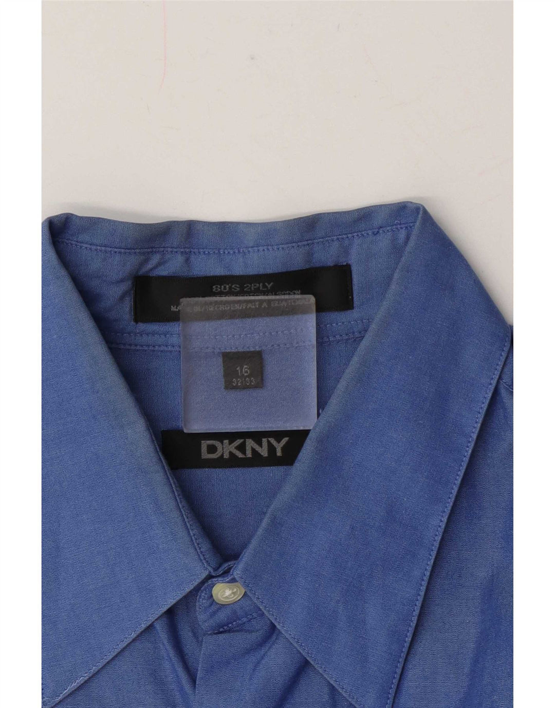 Мужская рубашка Dkny, размер 16, большая синяя, хлопок
