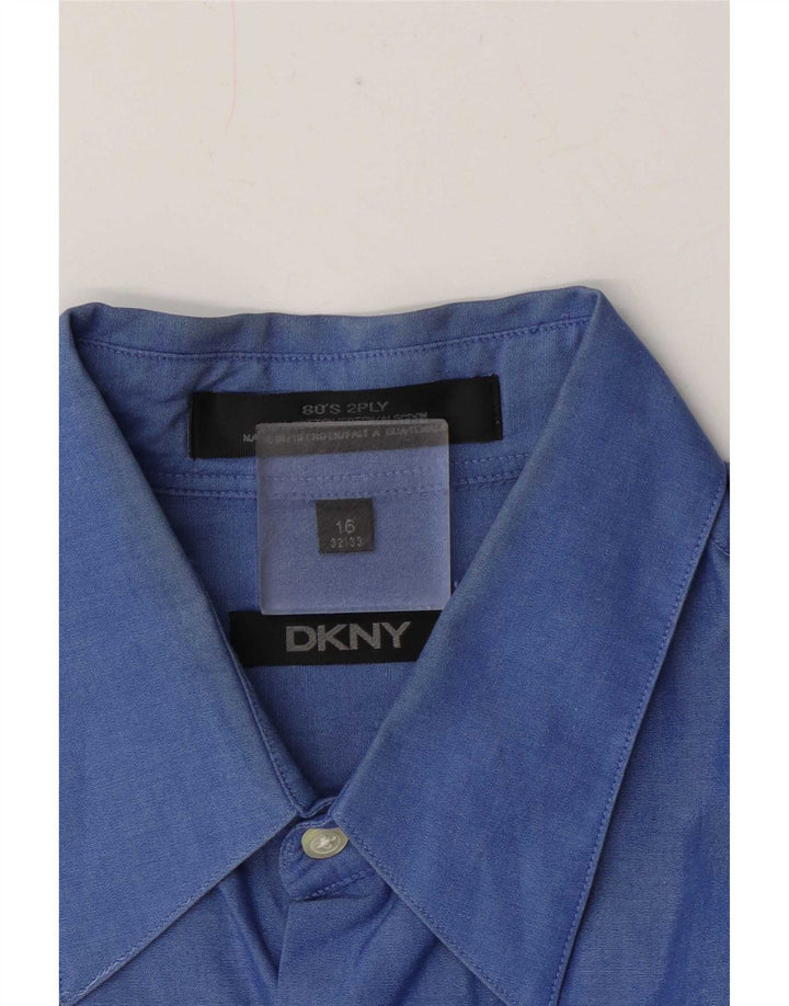Мужская рубашка Dkny, размер 16, большая синяя, хлопок