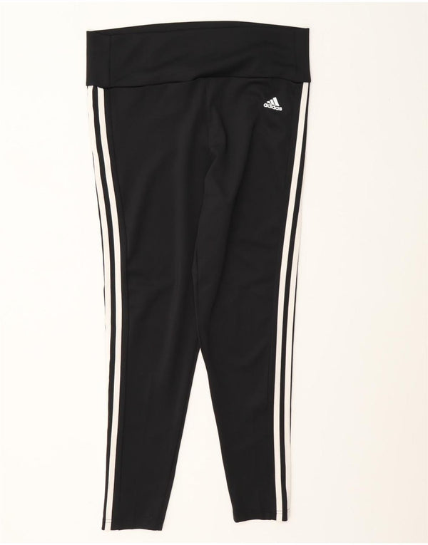 Женские леггинсы Adidas Aeroready UK 16/18, большой черный полиэстер