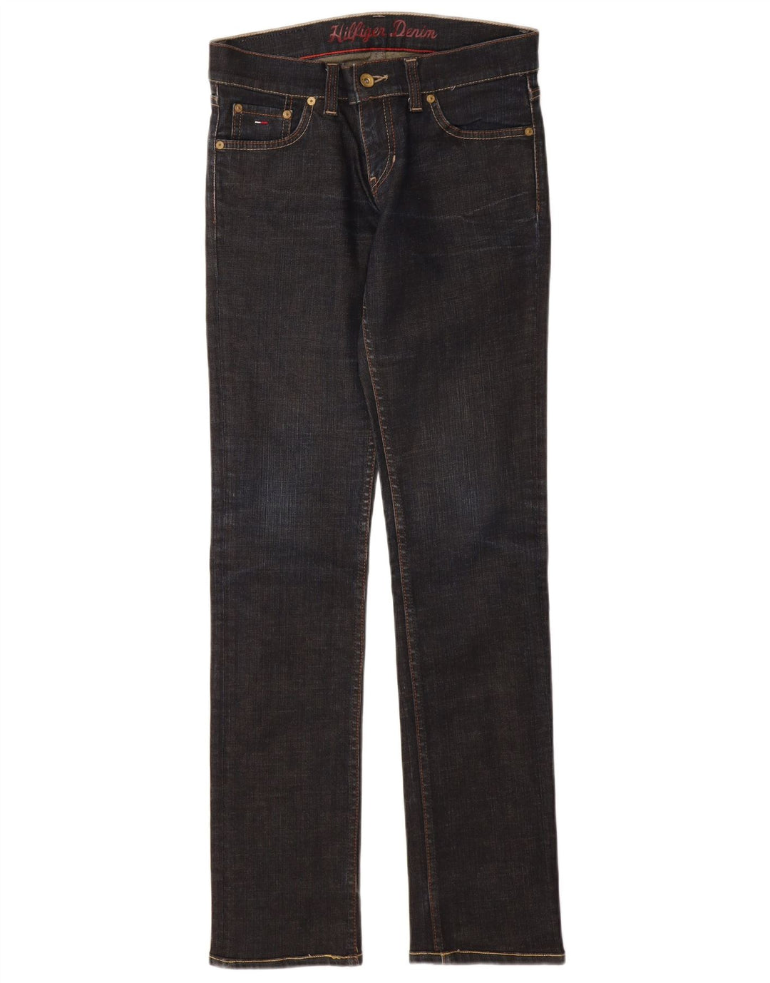 TOMMY HILFIGER Женские узкие джинсы W26 L32 Темно-синие