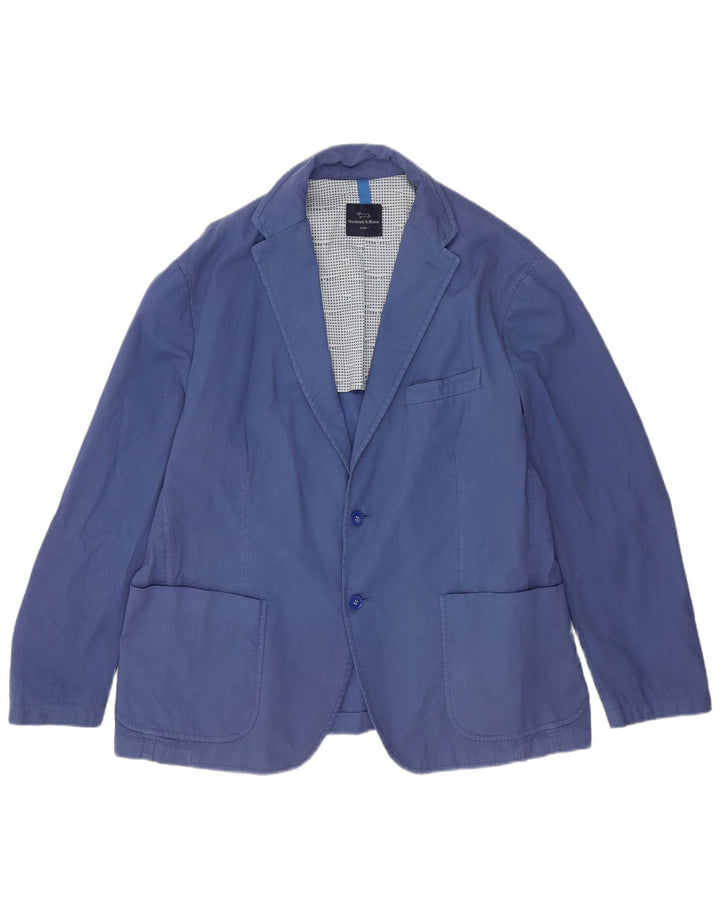 Мужской пиджак Harmont & Blaine на 2 пуговицах, Великобритания, 42 XL, синий хлопок