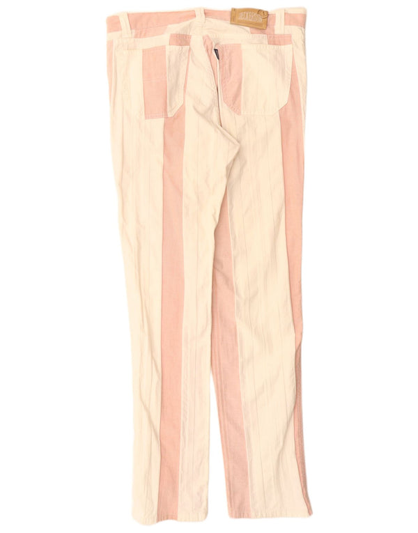 Jeckerson Мужские прямые повседневные брюки W36 L35 Off White Colourblock