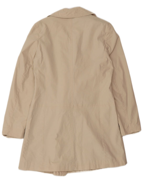 Gap Womens Loose Fit Double Breasted Coat UK 6 XS Beige Cotton