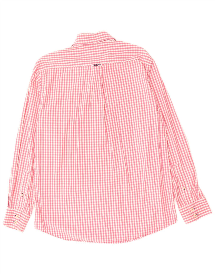 CREW CLOTHING Mens Classic Fit Shirt Medium Pink Gingham Cotton