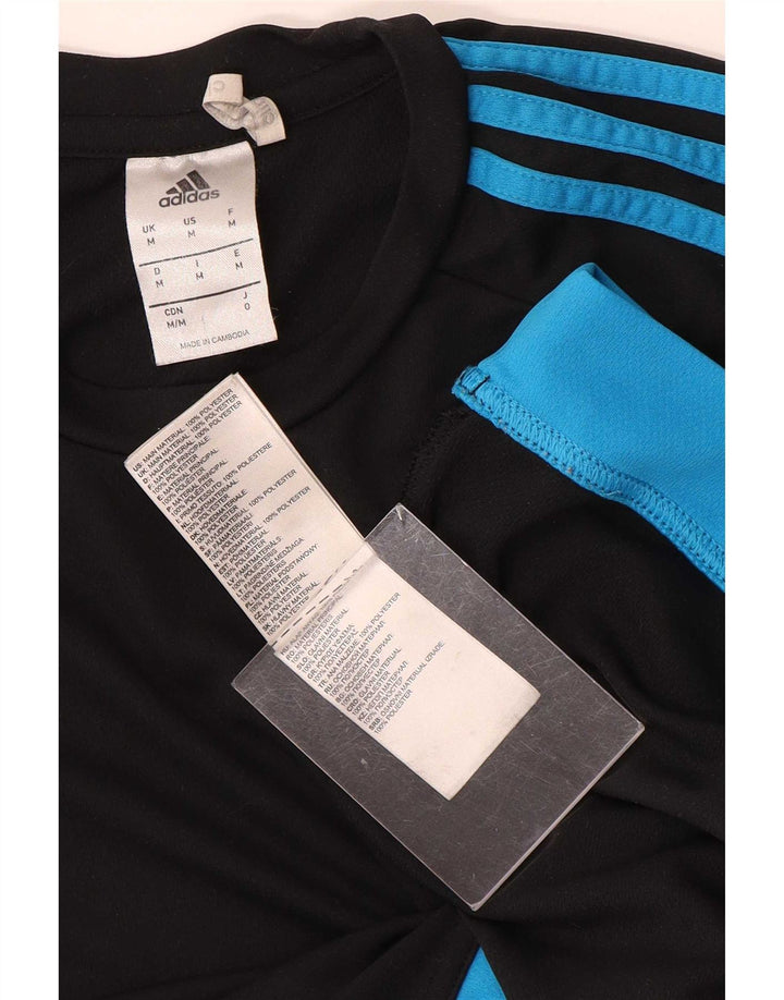 Мужская футболка Adidas Climalite Top Medium Black с цветными блоками из полиэстера