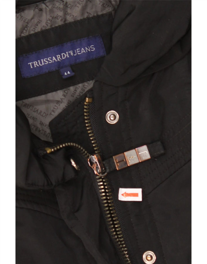 TRUSSARDI JEANS Женская ветровка IT 44 Средний Черный Полиэстер