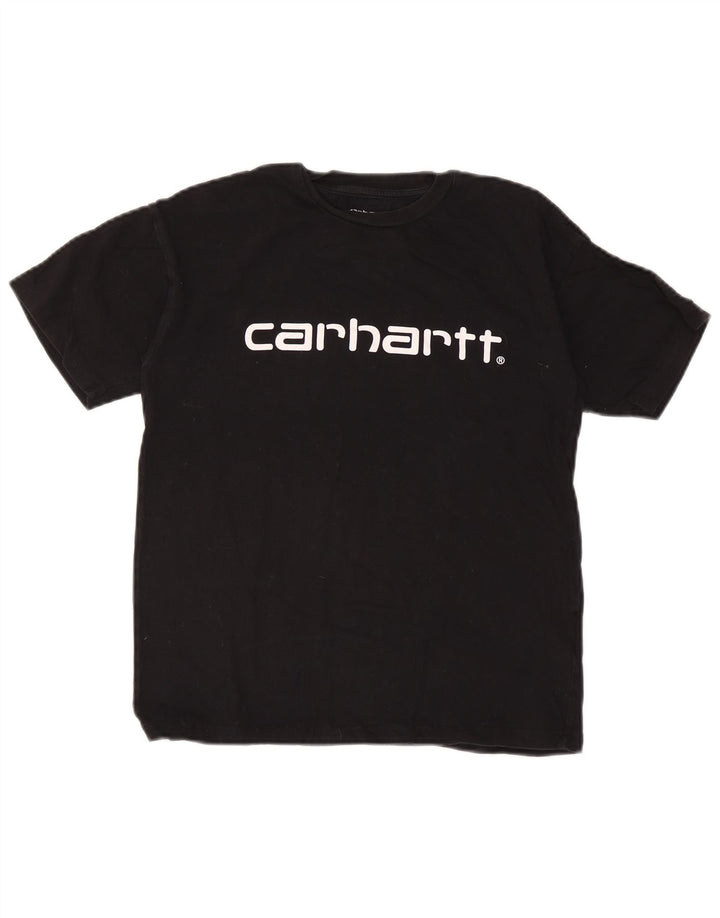 Мужская футболка с рисунком Carhartt, маленький черный хлопок