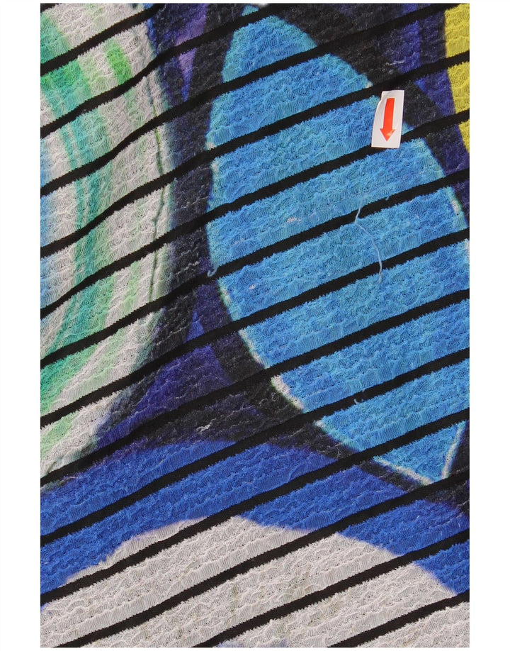 Женское платье-трапеция DESIGUAL UK 10, маленькое разноцветное геометрическое платье