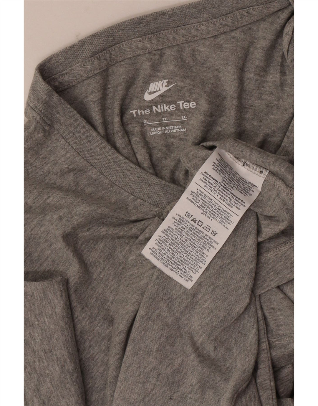 Мужская футболка Nike Top XL, серый хлопок с крапинками
