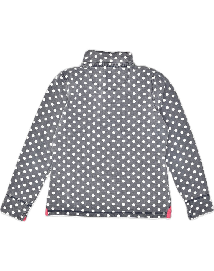 CREW CLOTHING Womens Button Neck Sweatshirt Jumper US 12 Large Grey | Vintage Crew Clothing | Thrift | Second-Hand Crew Clothing | Used Clothing | Messina Hembry 