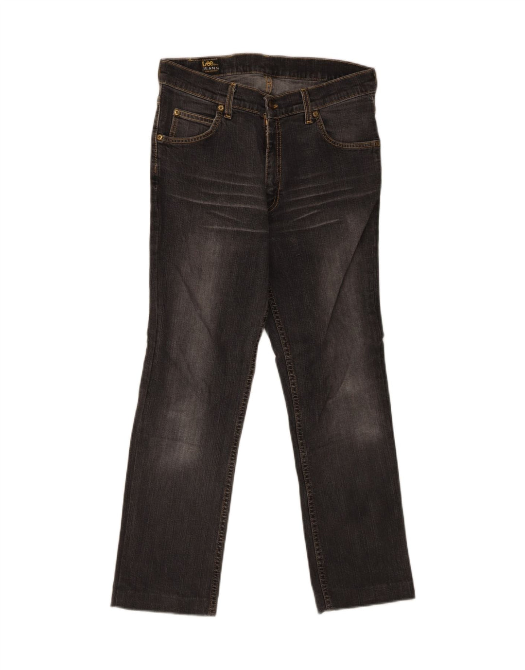 LEE Womens Straight Jeans W31 L25 Grey Cotton