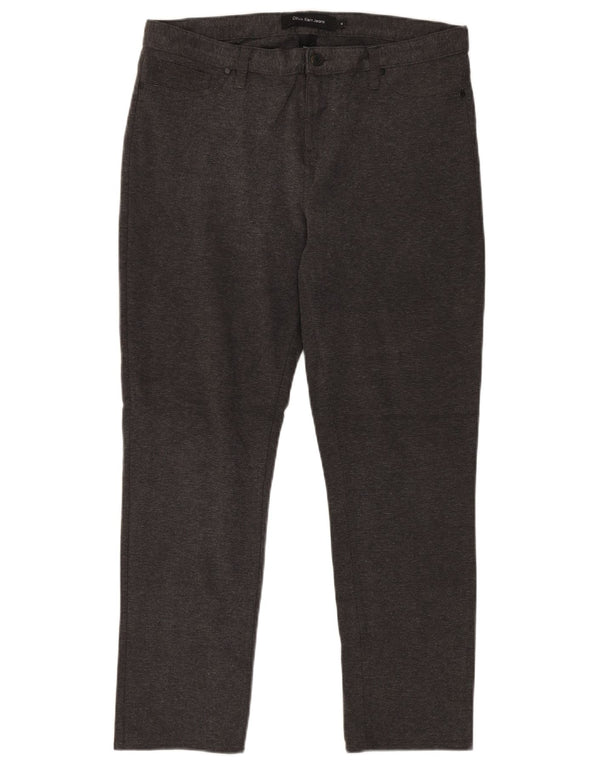 Женские узкие повседневные брюки Calvin Klein, размер США 14, большие размеры W32 L30, серый хлопок