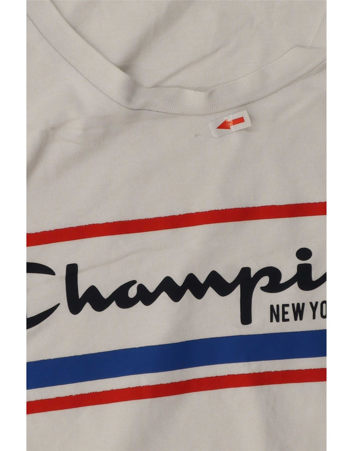 Мужская футболка с рисунком Champion, большая белая