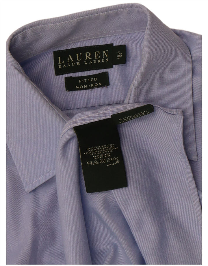 Мужская приталенная рубашка Ralph Lauren, размер 15 1/2 39, средний синий хлопок