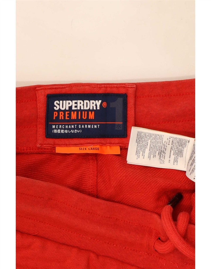Мужские спортивные шорты Superdry, большие красные хлопковые