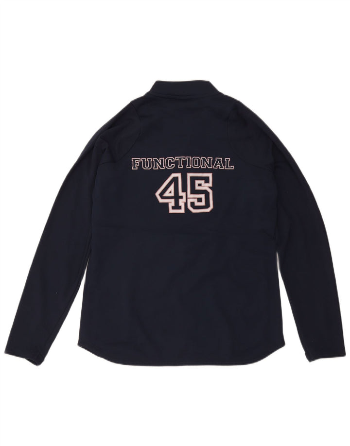 Женский спортивный костюм-пуловер с графическим рисунком Nike Dri Fit UK 14, средний темно-синий