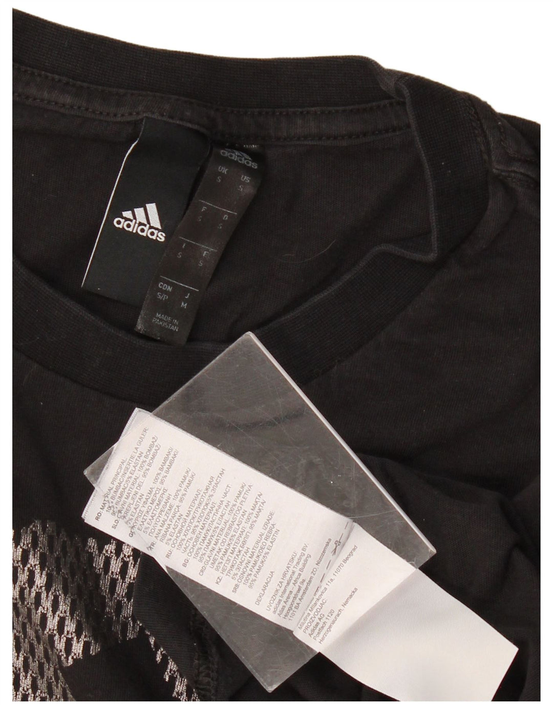 Мужская футболка ADIDAS с рисунком, маленький черный хлопок