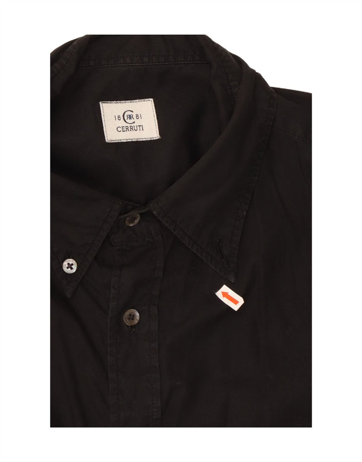 CERRUTI 1881 Мужская рубашка с рисунком XL, черная