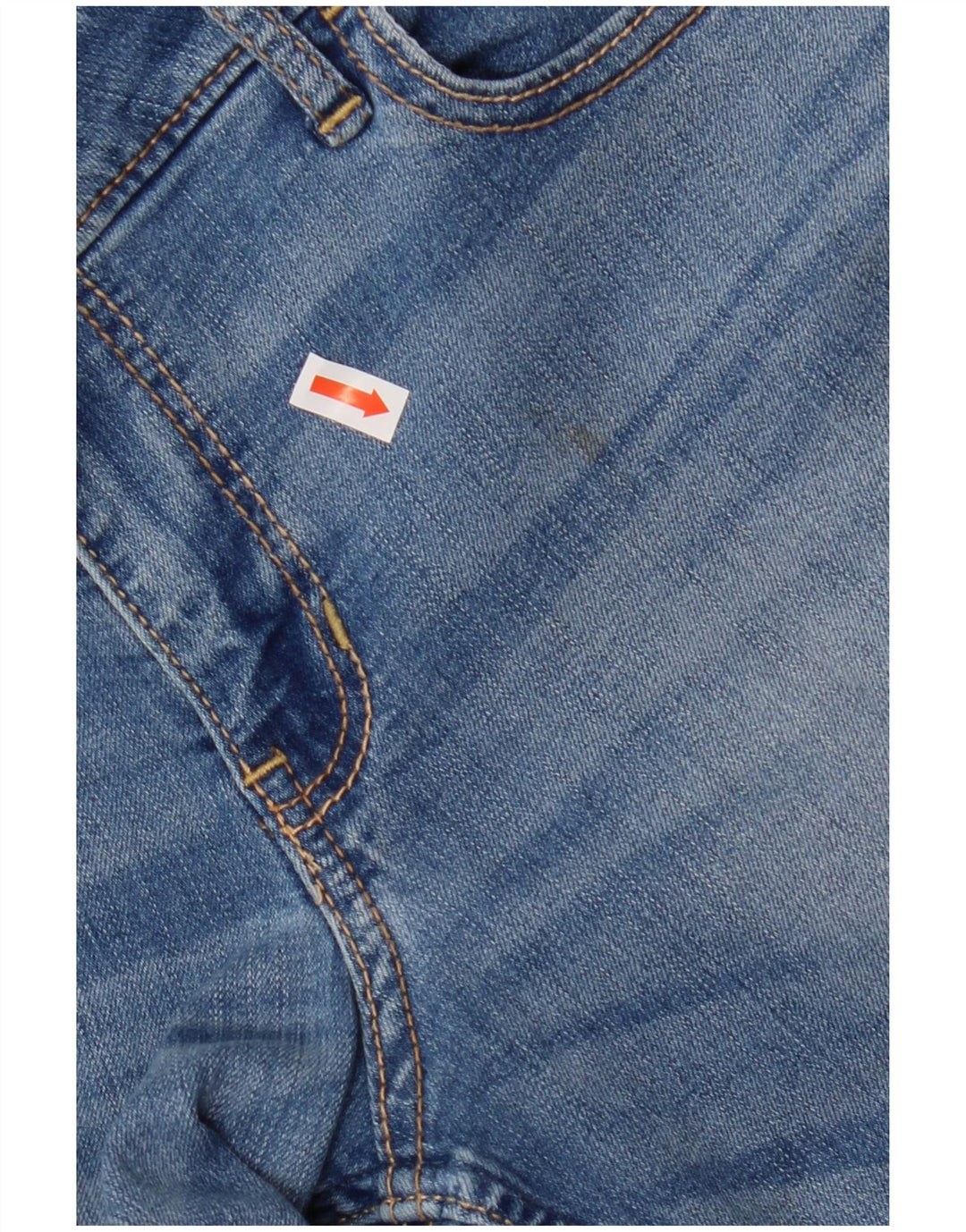 Женские потертые джинсы скинни HOLLISTER W30 L31, синий хлопок