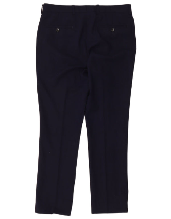 Dkny Женские брюки узкого кроя W34 L29 Темно-синие шерстяные