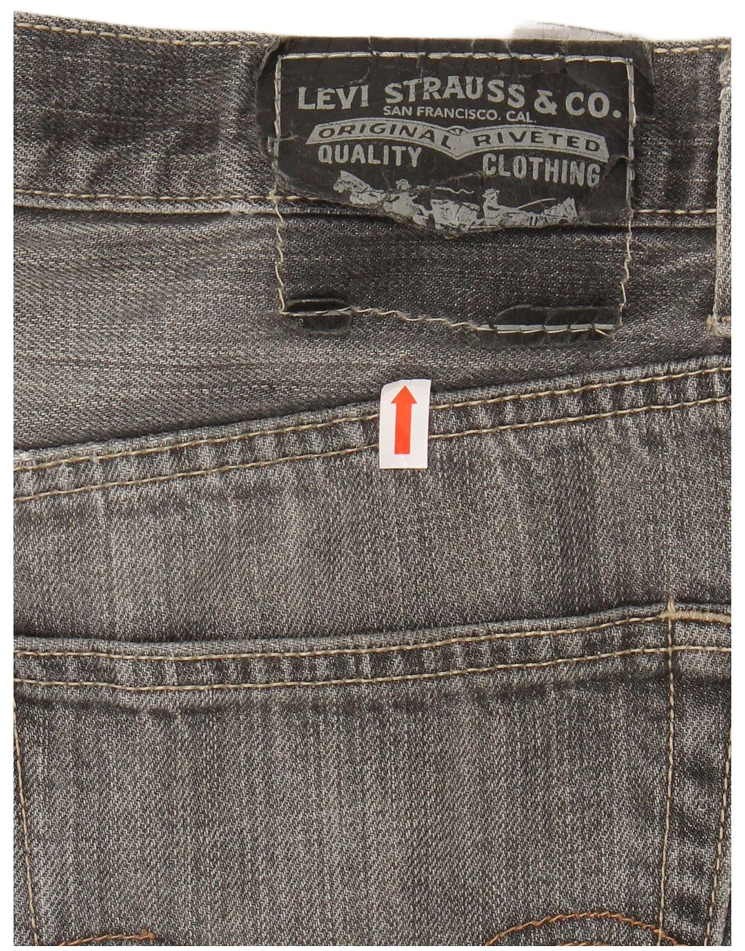 Мужские прямые джинсы LEVI'S 505 W33 L30 Серые, хлопок
