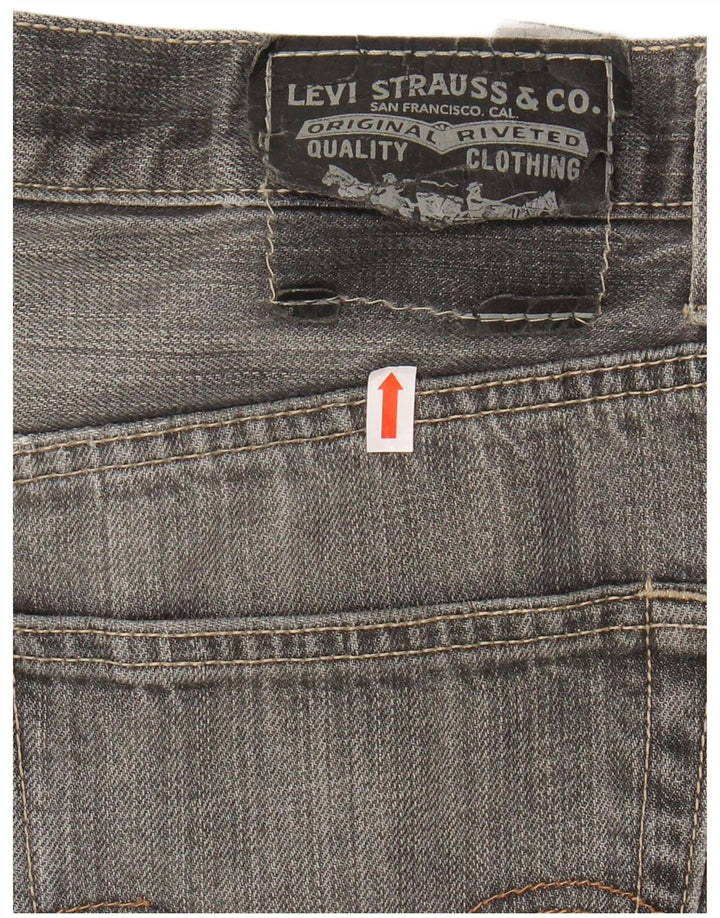 Мужские прямые джинсы LEVI'S 505 W33 L30 Серые, хлопок