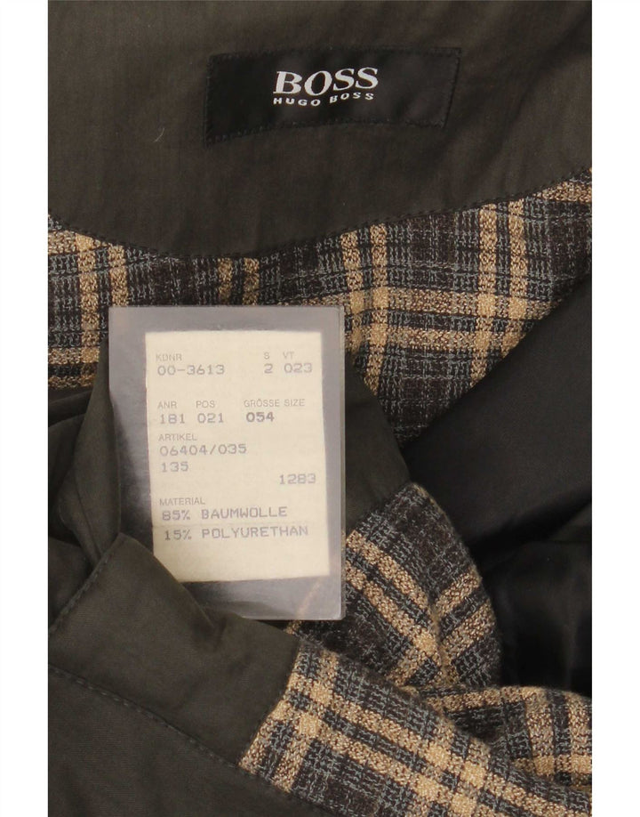 Hugo Boss Мужское пальто EU 54 2XL Хаки Хлопок