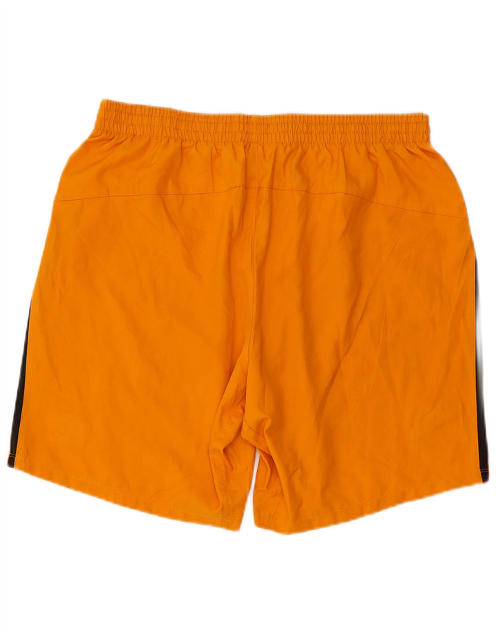 Мужские спортивные шорты с рисунком Umbro XL, оранжевые, полиэстер с цветными блоками