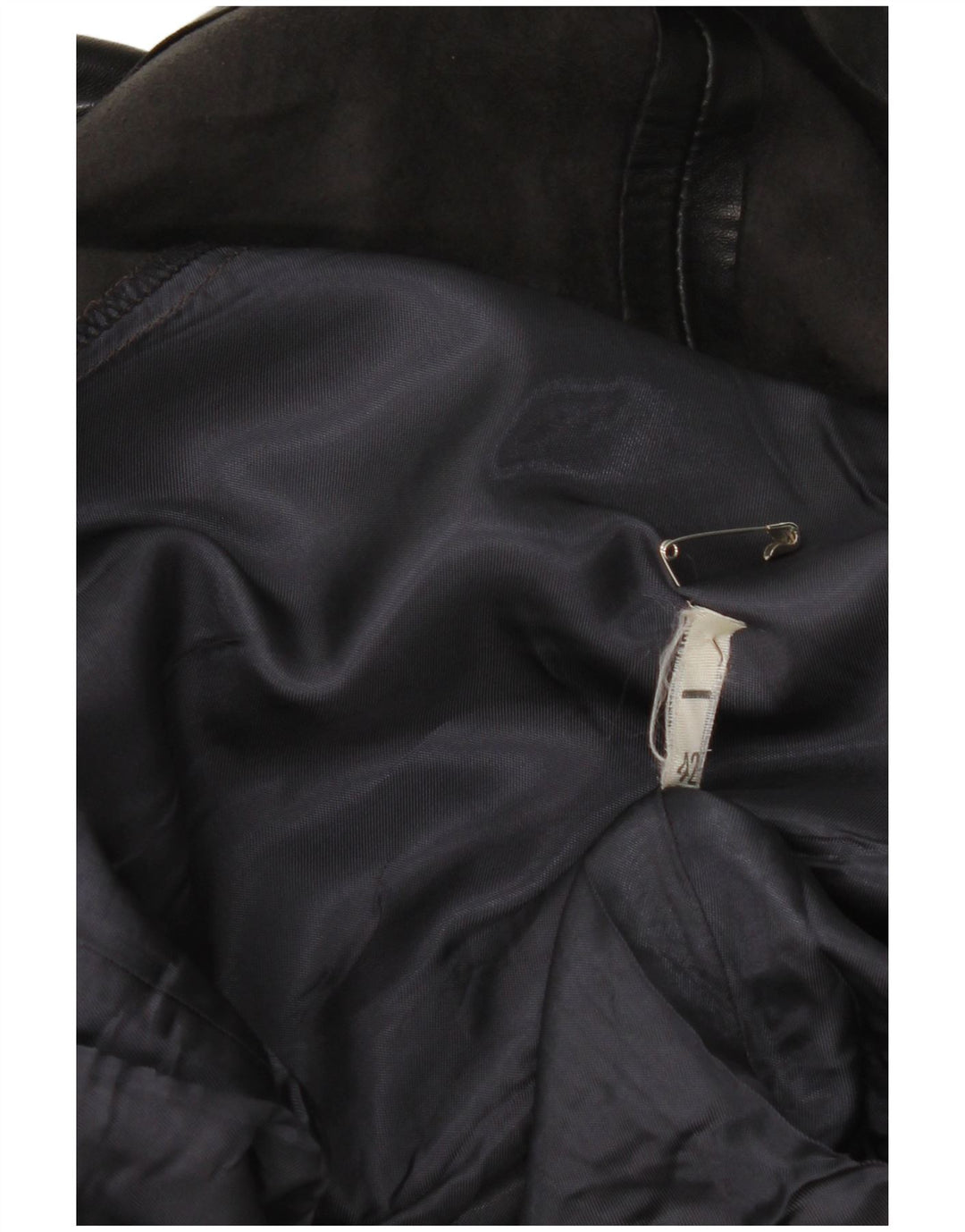 Винтажная женская кожаная юбка IT 42 Medium W26 Черная кожа