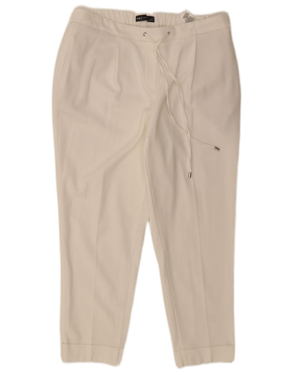 Женские брюки чинос Marks & Spencer UK 14, большие W32 L25, белые