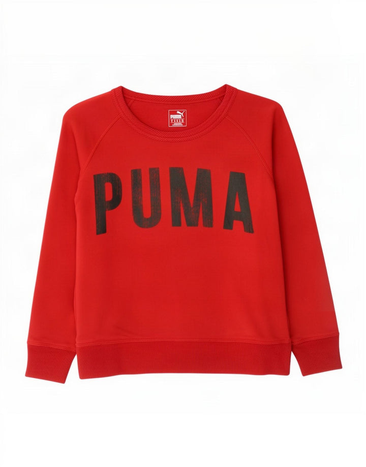 Женский свитер с рисунком Puma UK 10, маленький красный хлопковый джемпер
